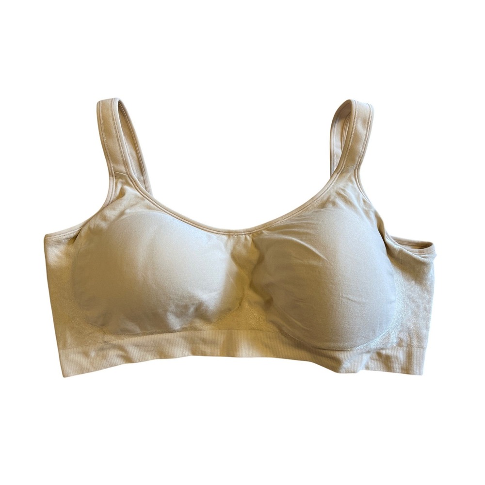 Truekind Daily Comfort Wireless Bra Sand Beige Seamless Plus Size 4XL